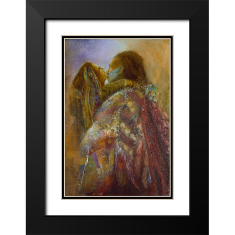 Robe Of Many Colors Black Modern Wood Framed Art Print with Double Matting by Lund, Denton