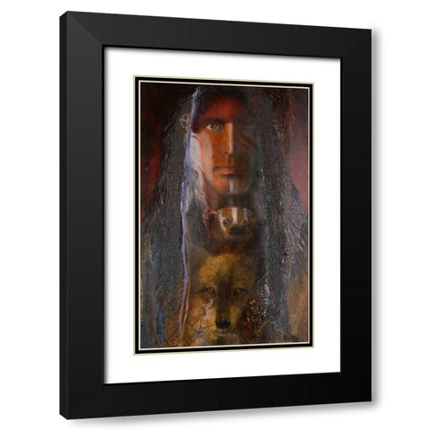 Brotherhood Black Modern Wood Framed Art Print with Double Matting by Lund, Denton