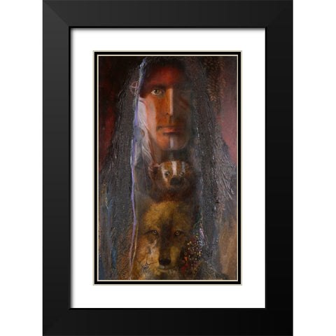 Brotherhood Black Modern Wood Framed Art Print with Double Matting by Lund, Denton