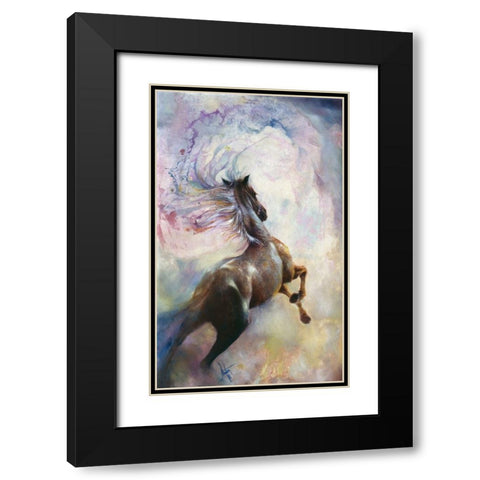 Carousel Dancer Black Modern Wood Framed Art Print with Double Matting by Lund, Denton