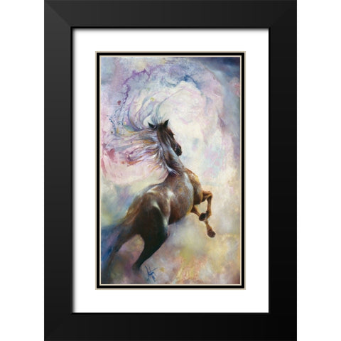 Carousel Dancer Black Modern Wood Framed Art Print with Double Matting by Lund, Denton