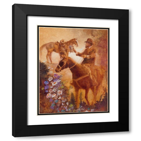 The Country Preacher Black Modern Wood Framed Art Print with Double Matting by Lund, Denton
