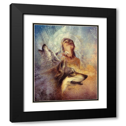 Winter Song Black Modern Wood Framed Art Print with Double Matting by Lund, Denton