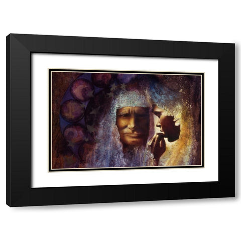 Consultation Black Modern Wood Framed Art Print with Double Matting by Lund, Denton