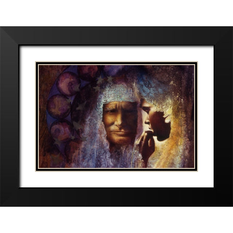 Consultation Black Modern Wood Framed Art Print with Double Matting by Lund, Denton