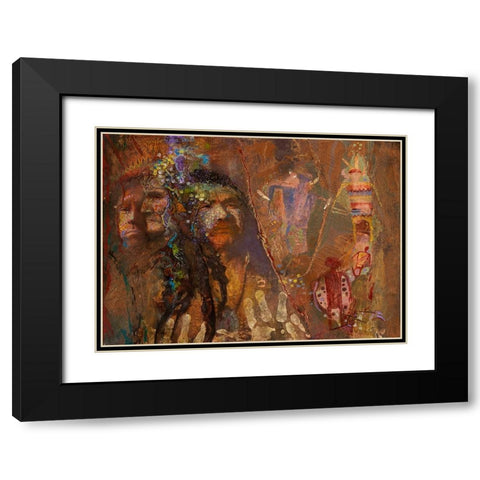 Echoes Of The Old Ones Black Modern Wood Framed Art Print with Double Matting by Lund, Denton