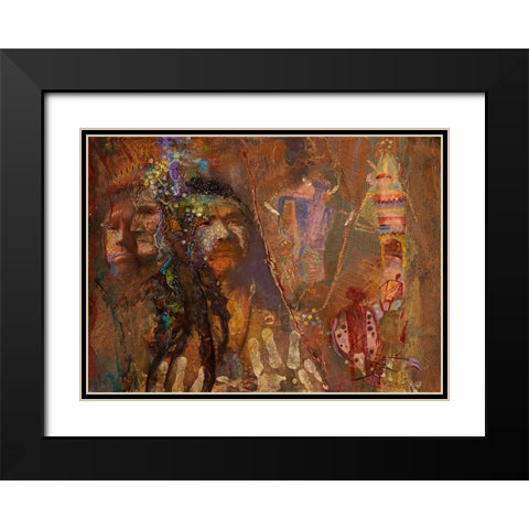Echoes Of The Old Ones Black Modern Wood Framed Art Print with Double Matting by Lund, Denton