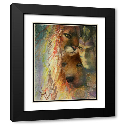 Shared Spirits Black Modern Wood Framed Art Print with Double Matting by Lund, Denton