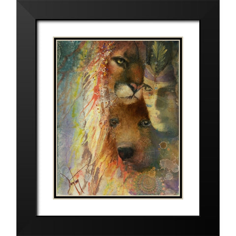 Shared Spirits Black Modern Wood Framed Art Print with Double Matting by Lund, Denton