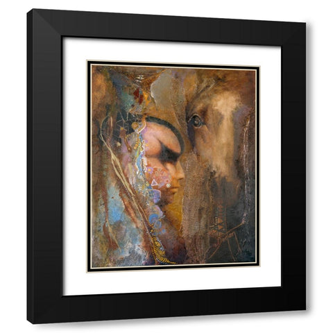 Companions Along The Way Black Modern Wood Framed Art Print with Double Matting by Lund, Denton