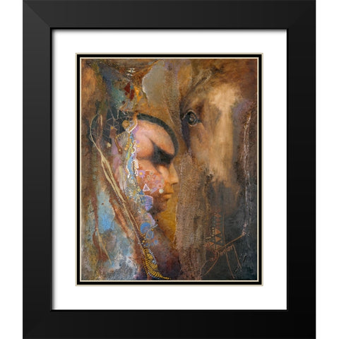 Companions Along The Way Black Modern Wood Framed Art Print with Double Matting by Lund, Denton