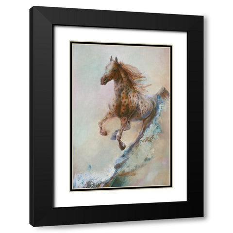 Appaloosa Run Black Modern Wood Framed Art Print with Double Matting by Lund, Denton