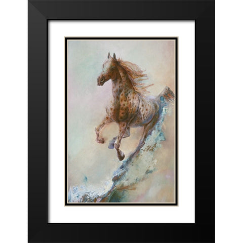 Appaloosa Run Black Modern Wood Framed Art Print with Double Matting by Lund, Denton