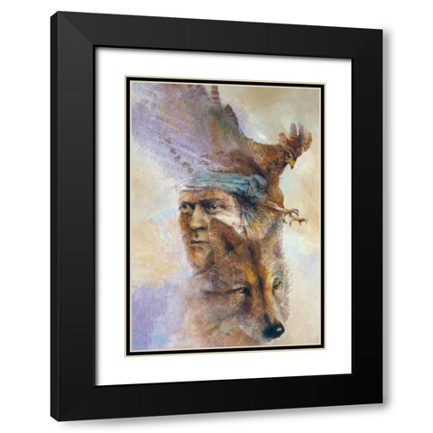 Spirits Of The Wild Black Modern Wood Framed Art Print with Double Matting by Lund, Denton