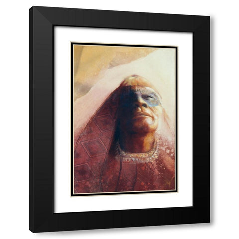 Waiting For A Vision Black Modern Wood Framed Art Print with Double Matting by Lund, Denton