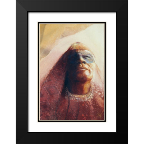 Waiting For A Vision Black Modern Wood Framed Art Print with Double Matting by Lund, Denton