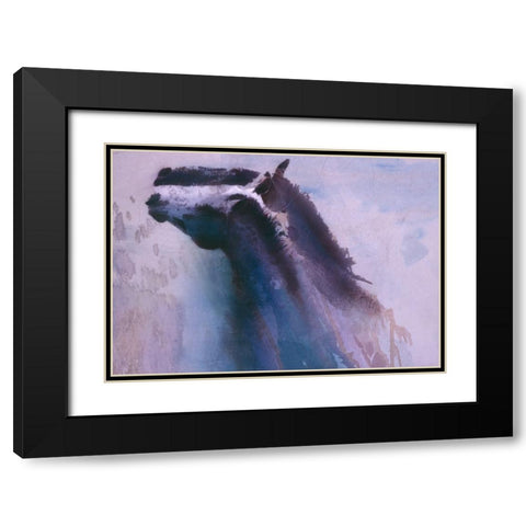 Shadows Black Modern Wood Framed Art Print with Double Matting by Lund, Denton