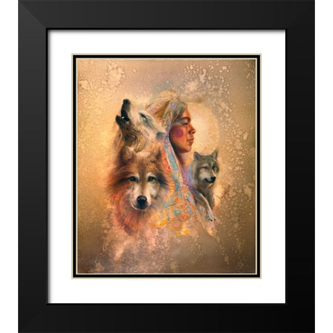 Unity Black Modern Wood Framed Art Print with Double Matting by Lund, Denton