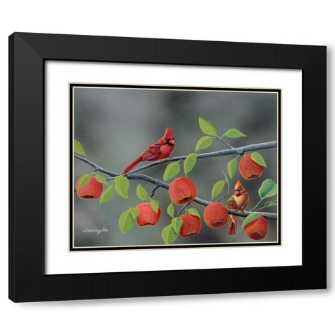 Symphony in Red Black Modern Wood Framed Art Print with Double Matting by Engler, Don