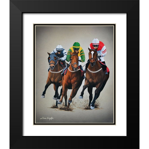 Win, Place or Show Black Modern Wood Framed Art Print with Double Matting by Engler, Don