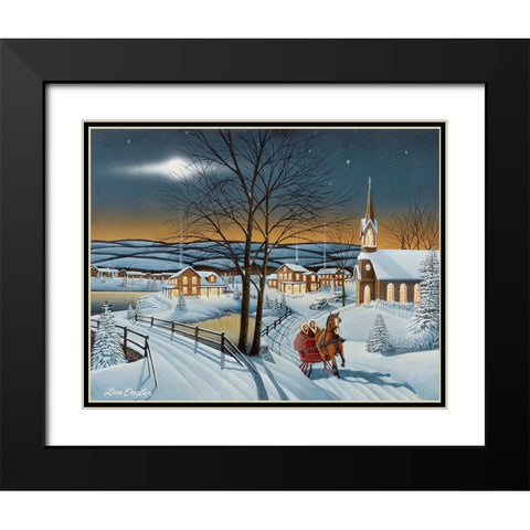 Winter in the Country Black Modern Wood Framed Art Print with Double Matting by Engler, Don