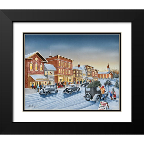 Old Fashion Christmas Black Modern Wood Framed Art Print with Double Matting by Engler, Don