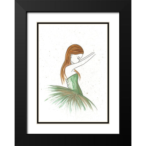 007b Black Modern Wood Framed Art Print with Double Matting by Steel, Emma