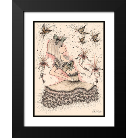 ES014 Black Modern Wood Framed Art Print with Double Matting by Steel, Emma