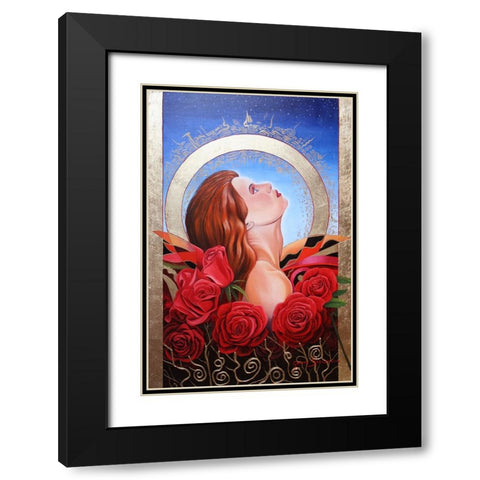 At Peace Black Modern Wood Framed Art Print with Double Matting by Stevenson, Graeme