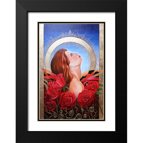 At Peace Black Modern Wood Framed Art Print with Double Matting by Stevenson, Graeme