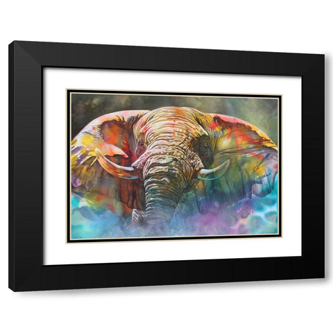 Back Off Large Black Modern Wood Framed Art Print with Double Matting by Stevenson, Graeme