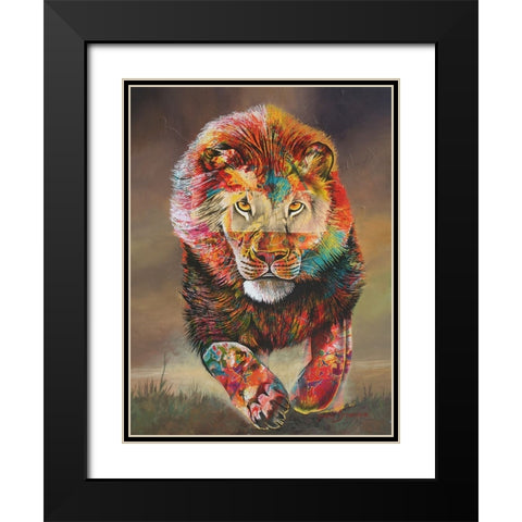 Colours Of Fear Black Modern Wood Framed Art Print with Double Matting by Stevenson, Graeme