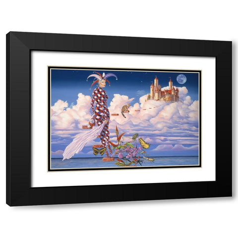 Dont Let The Bed Bugs Bite Black Modern Wood Framed Art Print with Double Matting by Stevenson, Graeme