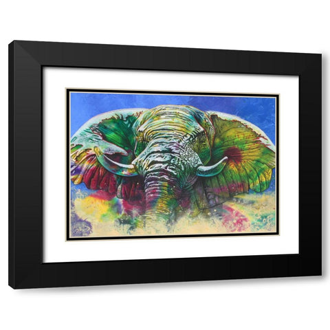 Green Dust Black Modern Wood Framed Art Print with Double Matting by Stevenson, Graeme