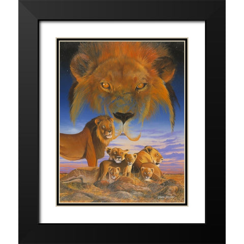 Masai Morning Black Modern Wood Framed Art Print with Double Matting by Stevenson, Graeme