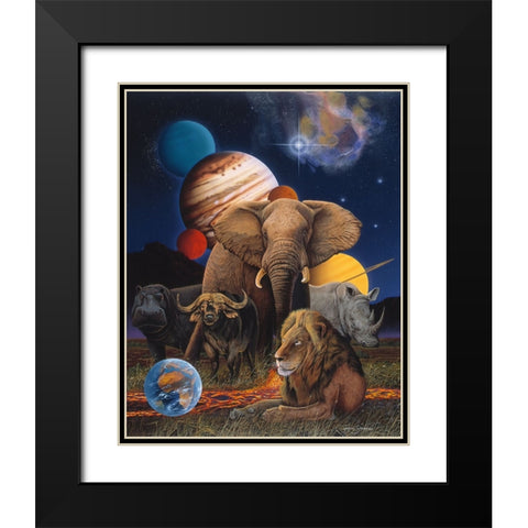 Millenium Black Modern Wood Framed Art Print with Double Matting by Stevenson, Graeme