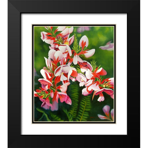 Small Pink Black Modern Wood Framed Art Print with Double Matting by Stevenson, Graeme