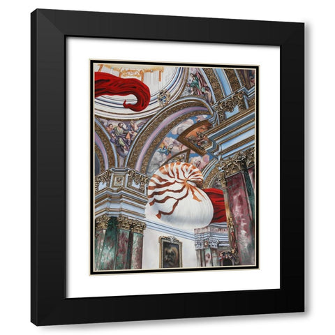 The Dark Con Of Man Black Modern Wood Framed Art Print with Double Matting by Stevenson, Graeme