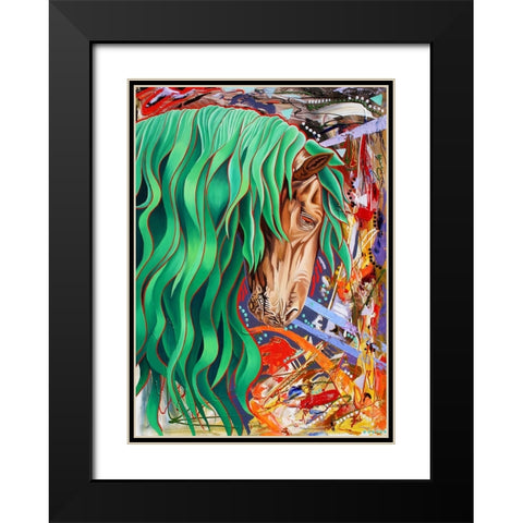 The Emerald King Black Modern Wood Framed Art Print with Double Matting by Stevenson, Graeme