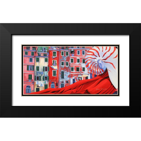 Walk With Me Black Modern Wood Framed Art Print with Double Matting by Stevenson, Graeme