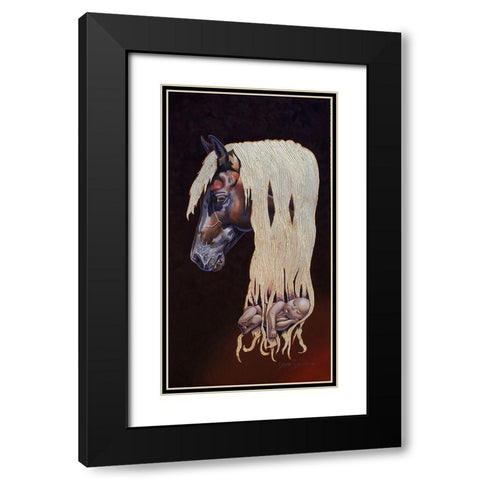 Watching Over Me Black Modern Wood Framed Art Print with Double Matting by Stevenson, Graeme