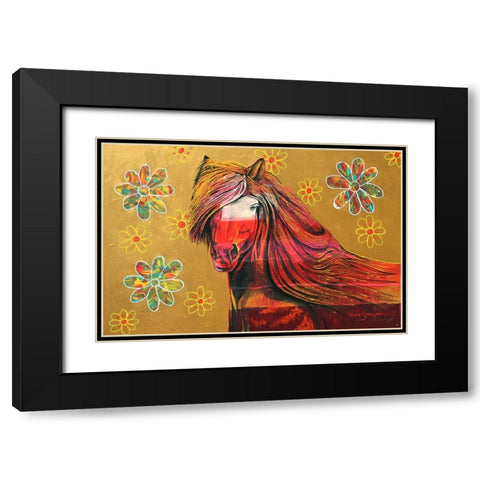 Wildfire Black Modern Wood Framed Art Print with Double Matting by Stevenson, Graeme