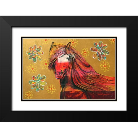 Wildfire Black Modern Wood Framed Art Print with Double Matting by Stevenson, Graeme