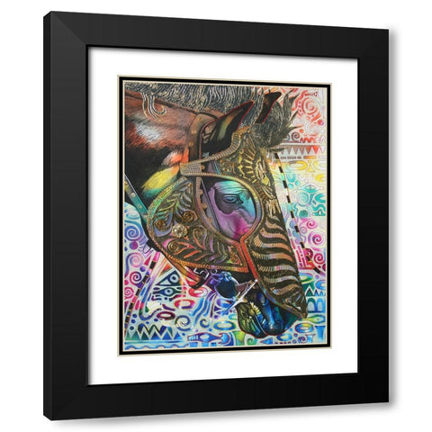 I am War Horse Black Modern Wood Framed Art Print with Double Matting by Stevenson, Graeme