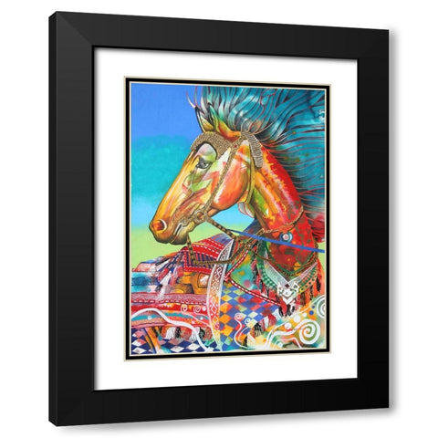 The Desert King Black Modern Wood Framed Art Print with Double Matting by Stevenson, Graeme