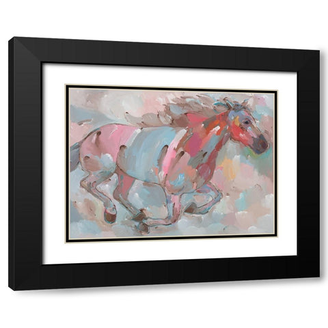 Forever Forward Black Modern Wood Framed Art Print with Double Matting by Khorasani, Hooshang