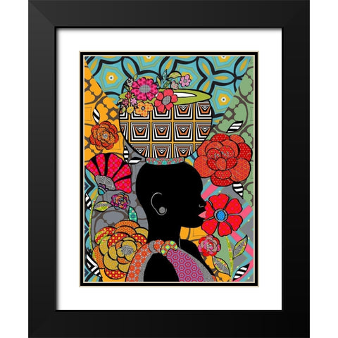 woman 2 Black Modern Wood Framed Art Print with Double Matting by HUE and MI and Sangita