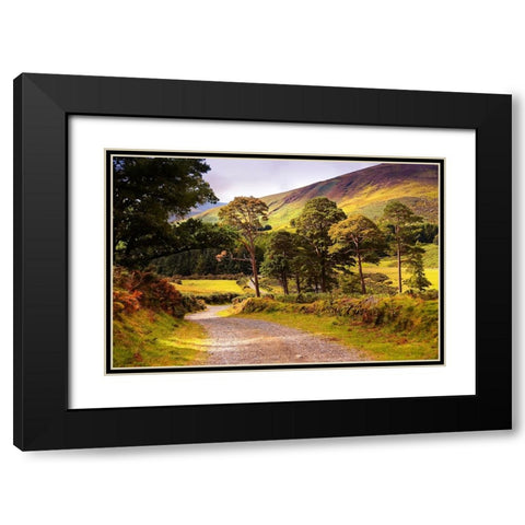 Celtic Spirit in Wicklow Mountains Ireland Black Modern Wood Framed Art Print with Double Matting by Jenny Rainbow Fine Art