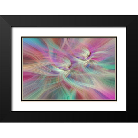 Mystery of Colors Double Rainbow Luck Black Modern Wood Framed Art Print with Double Matting by Jenny Rainbow Fine Art