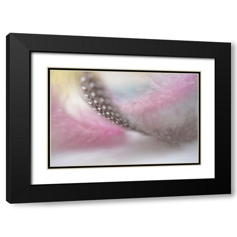 Angels Flight Series Nightingales Trill Black Modern Wood Framed Art Print with Double Matting by Jenny Rainbow Fine Art